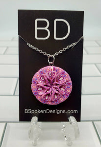 Be My Valentine 3D Purple Heart Necklace